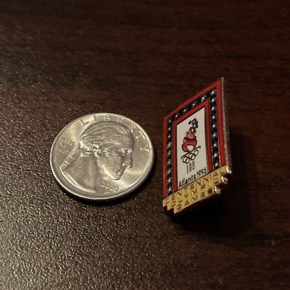 1996 Atlanta Centennial Olympics Lapel Hat Pin - Picture 2 of 3
